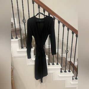 Ann Taylor Classic Black Wrap Dress